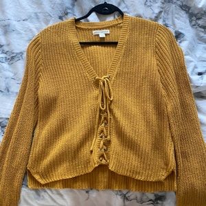 aéropostale orange knitted sweater